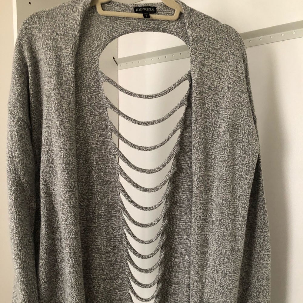 Express Gray Cardigan Size M